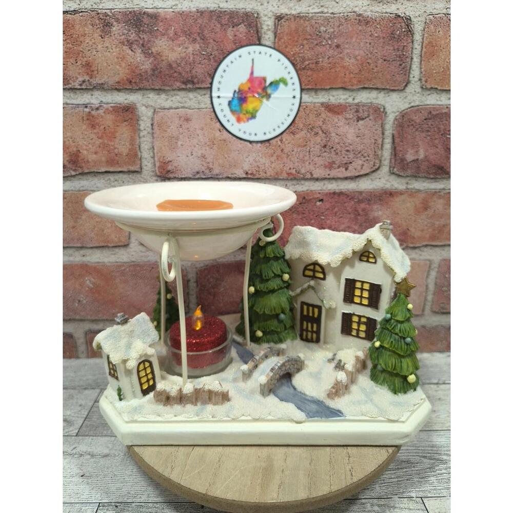 Yankee Candle Winter HTB Village P2 Tea Light Tart Warmer Melter Snow Glitter **